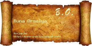 Buna Orsolya névjegykártya